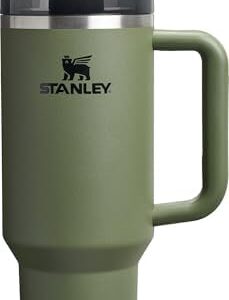 STANLEY Quencher H2.0 Tumbler with Handle and Straw 40 oz | Flowstate 3-Position Lid | Cup Holder Compatible for Travel | Insulated Stainless Steel Cup | BPA-Free | Dried Pine : Home & Kitchen