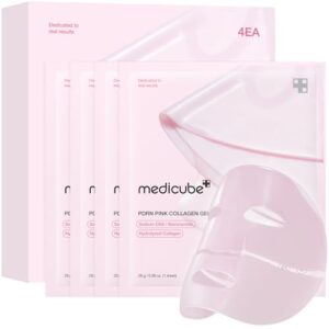 medicube Jelly Gel Mask with Salmon DNA PDRN Pink Collagen | Overnight Face Mask for Glass Glow Skin | Elasticity, Hydrating, Firming and Moisturizing | Korean Skincare, 28g x 4ea : Beauty & Personal Care