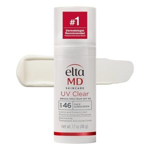 EltaMD UV Clear Face Sunscreen, Oil Free Sunscreen for Sensitive Skin with Zinc Oxide, Dermatologist Recommended